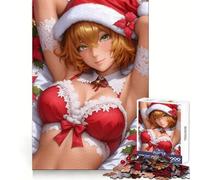 Rompecabezas difícil de Anime Christmas Girl para Adultos, 1000 Piezas, para Mejorar la Memoria, Tiempo Bien invertido, Bordes limpios, (38x52cm)