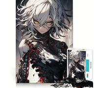 Rompecabezas difícil de Anime de Chica Robot Soldado para Adultos, 1000 Piezas, Juguete de lógica Pura, Actividad para el hogar, Corte Limpio, Regalo Encantador (38x52cm)