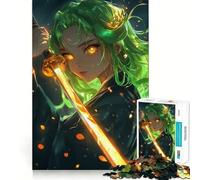 Rompecabezas difícil de Anime de Chica samurái neón para Adultos, 1000 Piezas, Juguete de Tren lógico, Tiempo de Paz, Corte Suave, Regalo Premium (38x26cm)