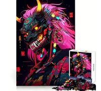 Rompecabezas difícil de Arte Cyberpunk con máscara Oni para Adultos, 1000 Piezas, Juego Inteligente para el hogar, Disfruta del Montaje de la Imagen, Regalo Festivo (38x26cm)