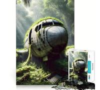 Rompecabezas difícil de avión en la Jungla para Adultos, 1000 Piezas, Juego de lógica Fina, diversión Tranquila, Bordes limpios, Regalo Original (38x26cm)