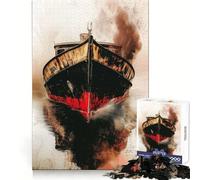 Rompecabezas difícil de Barco Antiguo en la Niebla para Adultos, 1000 Piezas, Juguete de lógica sólida, diversión Sencilla, Corte de precisión, (50x75cm)