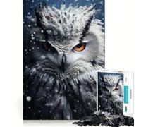 Rompecabezas difícil de búho Blanco de Nieve para Adultos, 1000 Piezas, Juguete Que desafía la Mente, Entretenimiento Suave, Corte preciso, Regalo Memorable (50x75cm)
