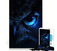 Rompecabezas difícil de búho de Ojos Azules para Adultos, 1000 Piezas, Juego Inteligente para el hogar, Disfruta del Montaje de la Imagen, Regalo Festivo (38x52cm)