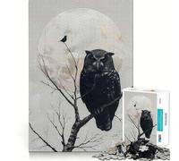 Rompecabezas difícil de Búho y Pájaro en una Rama para Adultos, 1000 Piezas, Memory Lift, Fácil de Ensamblar, Ocio, Imagen Artística, Regalo (38x26cm)