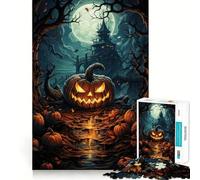 Rompecabezas difícil de Calabaza Espeluznante de Noche para Adultos, 1000 Piezas, Juguete Inteligente, diversión Casual, Corte preciso, Regalo artístico 38x26cm
