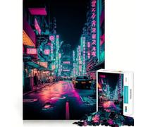 Rompecabezas difícil de Calles japonesas de Tokio para Adultos, 1000 Piezas, fortalece la Memoria, Alivia el estrés, Pieza de Arte 38x26cm