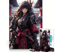 Rompecabezas difícil de Chica Anime samurái para Adultos, 1000 Piezas, Recall Boost Quiet Calm Smooth Cut Classic Gift (50x75cm)