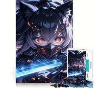 Rompecabezas difícil de Chica Samurai para Adultos, 1000 Piezas, Juguete Intelectual, Tiempo Acogedor, Corte de Calidad, (50x75cm)
