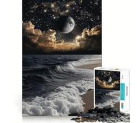 Rompecabezas difícil de Cielo Nocturno y Paisaje Marino para Adultos, 1000 Piezas, con Sistema de Memoria, fácil de armar, Ideal para el Ocio y como Regalo artístico (50x75cm)
