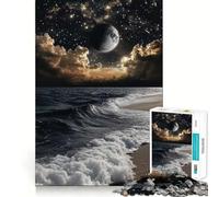 Rompecabezas difícil de Cielo Nocturno y Paisaje Marino para Adultos, 1000 Piezas, Juego Inteligente para el hogar, Disfrute del Montaje de la Imagen, Regalo Festivo (38x26cm)