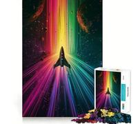 Rompecabezas difícil de Cohete Espacial arcoíris para Adultos, 1000 Piezas, Juguete de lógica Pura, Actividad para el hogar, Corte Limpio, Bonito Regalo (50x75cm)