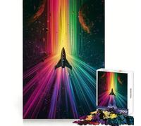 Rompecabezas difícil de Cohete Espacial arcoíris para Adultos, 1000 Piezas, Juguete de lógica Pura, Actividad para el hogar, Corte Limpio, Bonito Regalo (50x75cm)