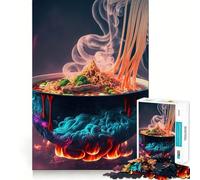 Rompecabezas difícil de Comida Japonesa Ramen para Adultos, 1000 Piezas, Juguete de lógica Pura, Actividad para el hogar, Corte Limpio, Regalo Encantador (38x26cm)