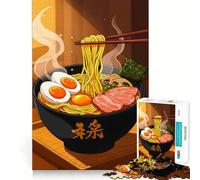 Rompecabezas difícil de Comida Japonesa Ramen para Adultos, 1000 Piezas, Juguete de lógica Pura, Actividad para el hogar, Corte Limpio, Regalo Encantador (38x26cm)