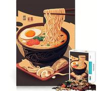 Rompecabezas difícil de Comida Japonesa Ramen para Adultos, 1000 Piezas, Rompecabezas Mental, Arte Relajante, (38x26cm)
