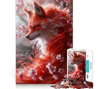 Rompecabezas difícil de fantasía con Zorro Rojo para Adultos, 1000 Piezas Mejora la Memoria, relaja la Mente, Bordes Afilados, Regalo Elegante (50x75cm)