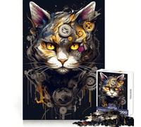 Rompecabezas difícil de Gato Robot para Adultos, 1000 Piezas, Juguete de lógica Fina, Divertido y Relajante, con Bordes limpios, Regalo Original (38x52cm)