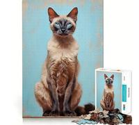 Rompecabezas difícil de Gato siamés para Adultos, 1000 Piezas, Juguete de lógica, vínculo Familiar, Corte de precisión, cálida Sorpresa 50x75cm