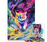 Rompecabezas difícil de Gato y ratón arcoíris para Adultos, 1000 Piezas, Rompecabezas Mental, Arte Relajante, (38x52cm)