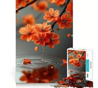Rompecabezas difícil de Gotas de Agua de Flor de Naranjo para Adultos, 1000 Piezas, estimula la Memoria, Juego Relajante, Corte Premium, (38x26cm)