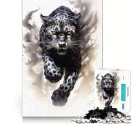 Rompecabezas difícil de Guepardo Negro Corriendo para Adultos, 1000 Piezas, Recall Boost Quiet Calm Smooth Cut Classic Gift (38x52cm)
