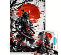 Rompecabezas difícil de Guerrero samurái japonés para Adultos, 1000 Piezas, Juguete de lógica Fina, Divertido y Relajante, con Bordes limpios, Regalo Original (50x75cm)