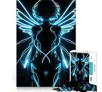 Rompecabezas difícil de Hadas de electrones con luz de neón para Adultos, 1000 Piezas, Juguete de Tren lógico, Tiempo de Paz, Corte Suave, Regalo Premium (38x52cm)