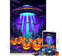 Rompecabezas difícil de Halloween con temática de ovnis para Adultos, 1000 Piezas, Desarrollo Cerebral, diversión Tranquila, fácil de armar, Regalo Ideal (50x75cm)