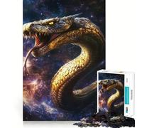 Rompecabezas difícil de la deidad Serpiente Naga para Adultos, 1000 Piezas, Juguete de lógica Resistente, Tiempo de Calidad en Familia, Bordes definidos, Regalo Ideal (38x52cm)