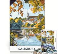 Rompecabezas difícil de la Escena del río Salisbury para Adultos, 1000 Piezas, Juego de Habilidad, Tiempo en Familia, Arte de Corte preciso, Coleccionable (38x26cm)
