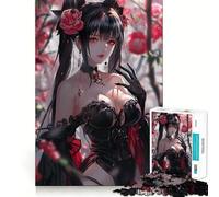 Rompecabezas difícil de la Reina Vampiro de Ojos Rojos para Adultos, 1000 Piezas, Rompecabezas Mental, Arte Relajante, (50x75cm)
