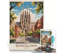Rompecabezas difícil de la Sagrada Familia, Barcelona, España, para Adultos, 1000 Piezas, Juego de Habilidad, Tiempo en Familia, Arte de Corte preciso, Coleccionable (38x52cm)