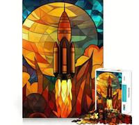 Rompecabezas difícil de Lanzamiento de Cohete Espacial para Adultos, 1000 Piezas, Juguete de lógica, vínculo Familiar, Corte de precisión, cálida Sorpresa 38x26cm