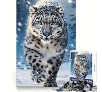 Rompecabezas difícil de Leopardo de Las Nieves para Adultos, 1000 Piezas, Juguete de lógica Pura, Actividad para el hogar, Corte Limpio, Bonito Regalo (38x52cm)