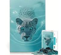 Rompecabezas difícil de Leopardo de Las Nieves para Adultos, 1000 Piezas, Rompecabezas Mental, Arte Relajante, (50x75cm)