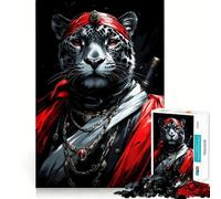 Rompecabezas difícil de Leopardo de Las Nieves samurái para Adultos, 1000 Piezas, Rompecabezas Mental, Arte Relajante, (38x26cm)