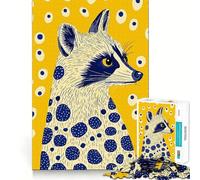 Rompecabezas difícil de Mapache con Lunares para Adultos, 1000 Piezas, Juguete de lógica Pura, Actividad para el hogar, Corte Limpio, Bonito Regalo (38x26cm)