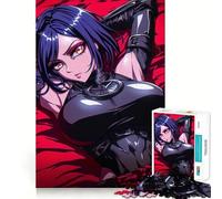 Rompecabezas difícil de Mujer Ninja Anime para Adultos, 1000 Piezas, estimula la Memoria, Juego Relajante, Corte Premium, (50x75cm)