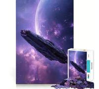 Rompecabezas difícil de Nave Espacial en Nebulosa púrpura para Adultos, 1000 Piezas, Juguete Inteligente, diversión Casual, Corte preciso, Regalo artístico 38x52cm