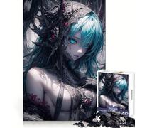Rompecabezas difícil de niña robótica de Pelo Azul para Adultos, 1000 Piezas, Juego de Habilidad, Tiempo en Familia, Arte de Corte preciso, Coleccionable (38x52cm)