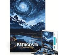 Rompecabezas difícil de Paisaje de la Patagonia con montañas y Cielo para Adultos, 1000 Piezas, Juego Inteligente para el hogar, Disfruta del Montaje de la Imagen, Regalo Festivo (38x52cm)