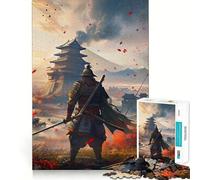 Rompecabezas difícil de Paisaje japonés samurái para Adultos, 1000 Piezas, Juguete de lógica Fina, diversión Tranquila, Bordes limpios, Regalo considerado (38x26cm)