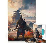 Rompecabezas difícil de Paisaje japonés samurái para Adultos, 1000 Piezas, Recall Boost Quiet Calm Smooth Cut Classic Gift (38x52cm)
