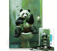 Rompecabezas difícil de Panda en el baño para Adultos, 1000 Piezas, Juguete de lógica Resistente, Tiempo en Familia, Bordes Transparentes, Regalo Ideal (50x75cm)