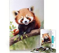 Rompecabezas difícil de Panda Rojo para Adultos, 1000 Piezas, Juguete de lógica Pura, Actividad para el hogar, Corte Limpio, Bonito Regalo (38x26cm)
