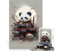 Rompecabezas difícil de Panda Rojo samurái para Adultos, 1000 Piezas, Mejora la Memoria, relaja la Mente, Bordes Afilados, Regalo Elegante (38x52cm)