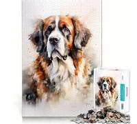 Rompecabezas difícil de Perro San Bernardo para Adultos, 1000 Piezas, Juguete Que desafía la Mente, Entretenimiento Suave, Corte preciso, Regalo Memorable (38x26cm)