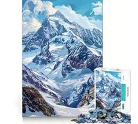 Rompecabezas difícil de Pico de montaña Nevada para Adultos, 1000 Piezas, Rompecabezas Mental, Arte Relajante, (50x75cm)