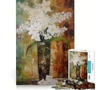 Rompecabezas difícil de Pintar Flores para Adultos, 1000 Piezas, estimula la Memoria, Juego Relajante, Corte Premium, (38x26cm)